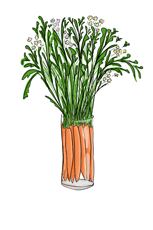 "Not Flowers" Carrot Art Print