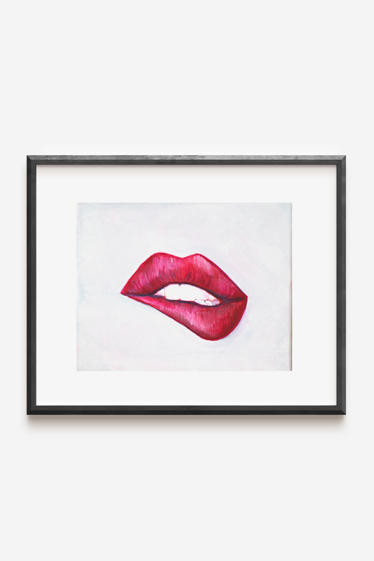 Framed "Lip Service", "8 x 10"